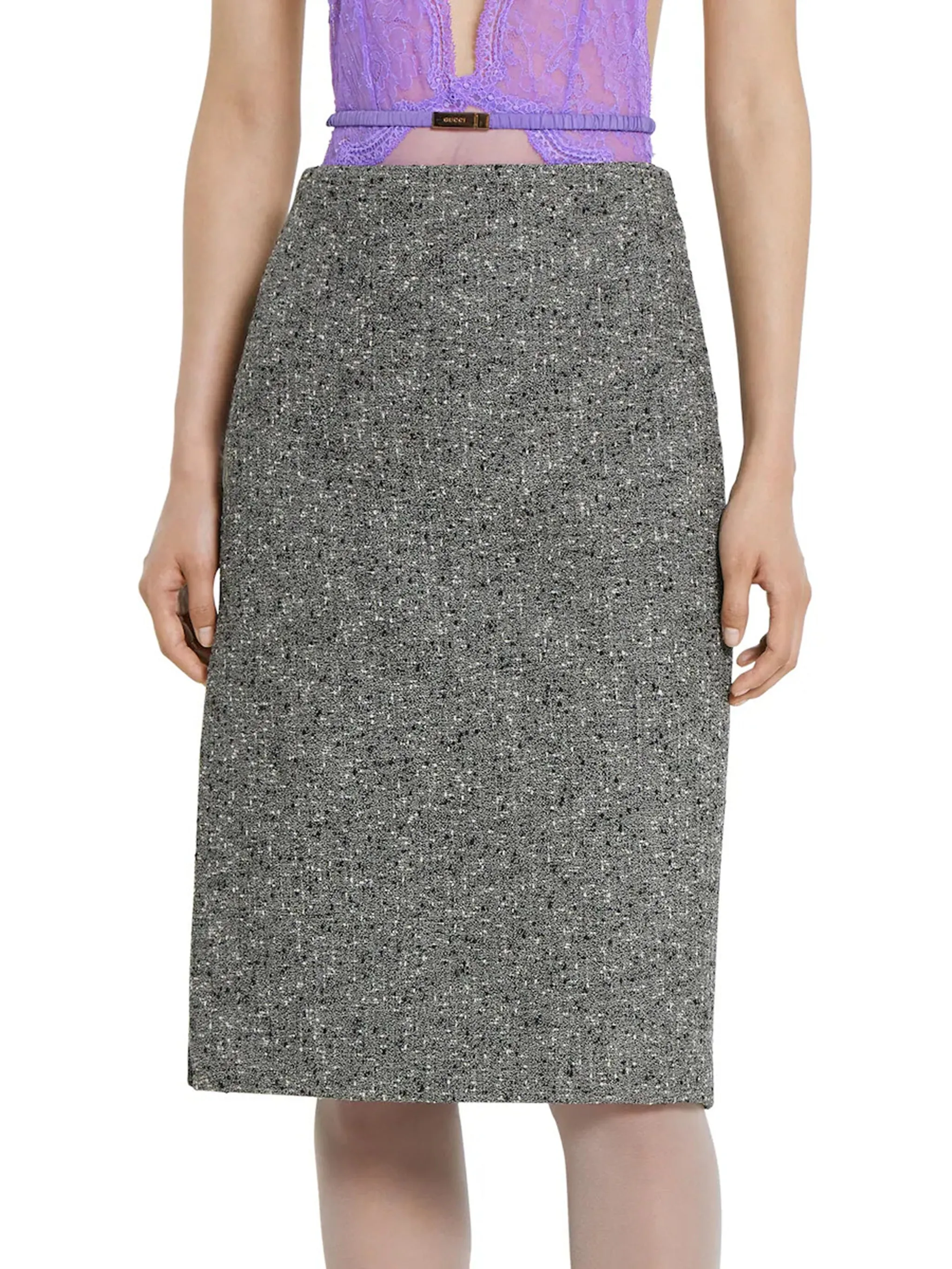 BUTTONED WOOL SKIRT sold by Lord & Taylor product image thumbnail 3