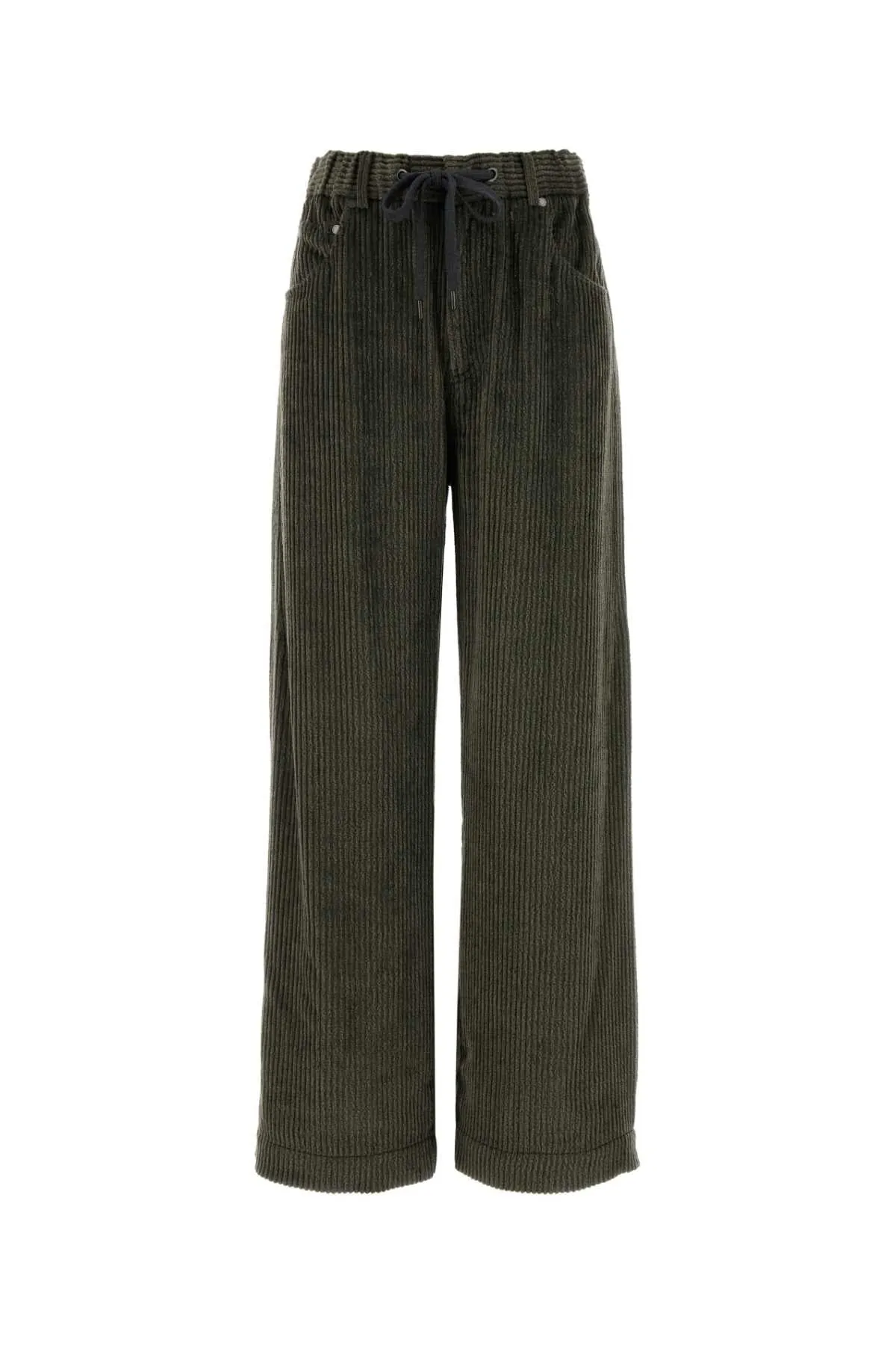 ARMY GREEN CORDUROY WIDE-LEG PANT sold by Lord & Taylor