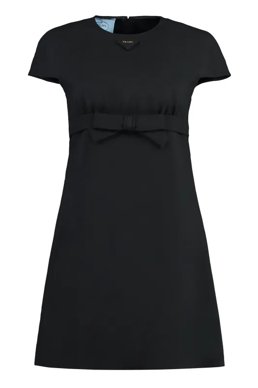 BOW DETAIL MINI DRESS made by Prada