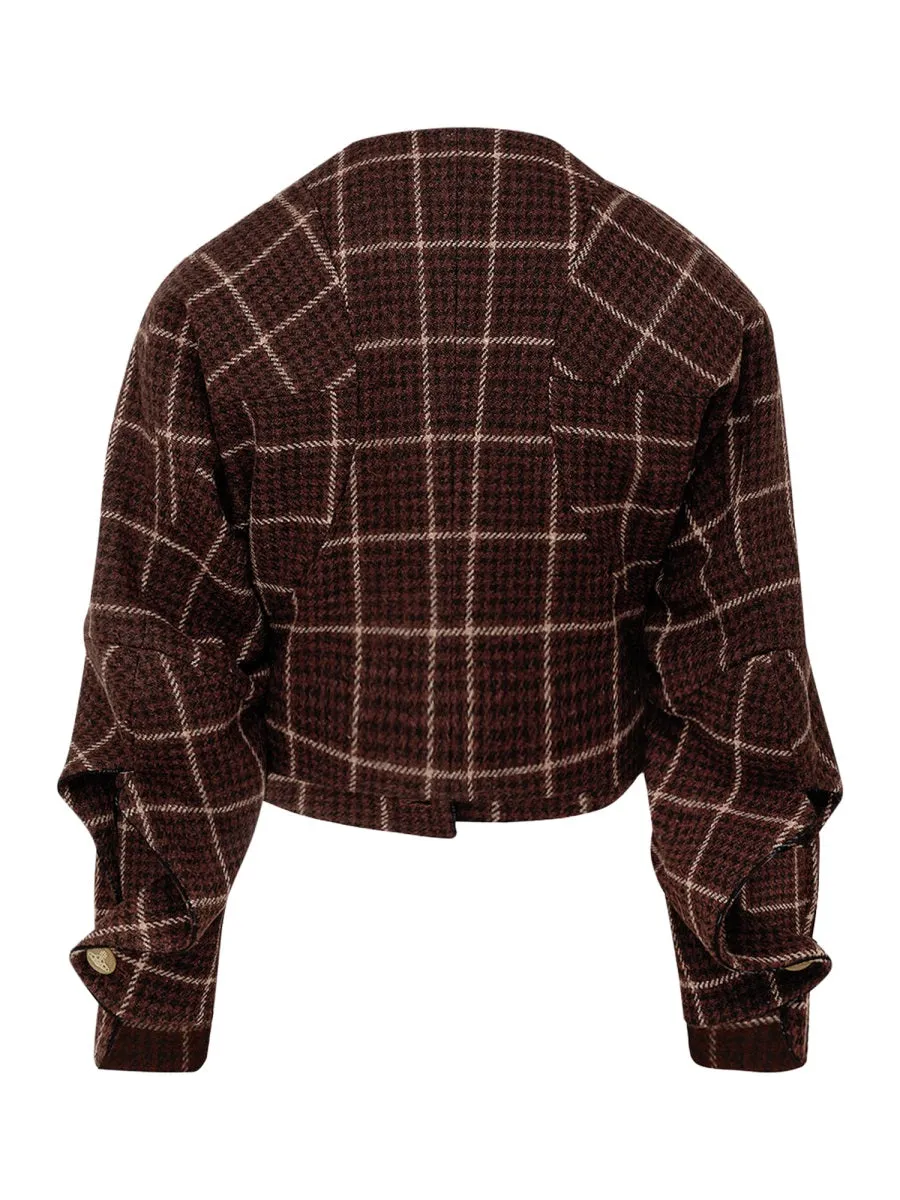 BROWN VIRGIN WOOL JACKET sold by Lord & Taylor product image thumbnail 3