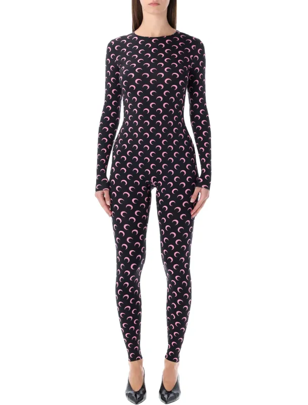 MARINE SERRE MOON PRINTED STRETCH JERSEY CATSUIT made by Marine Serre