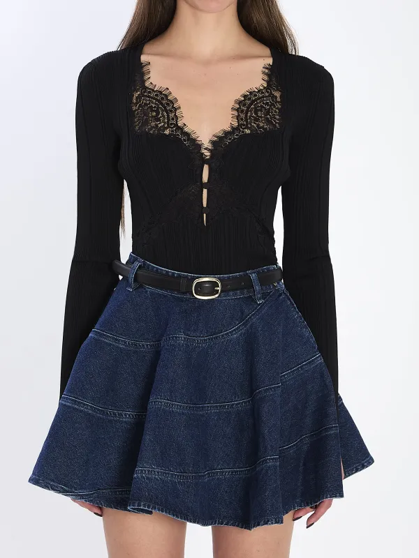 LACE KNIT TOP sold by Lord & Taylor