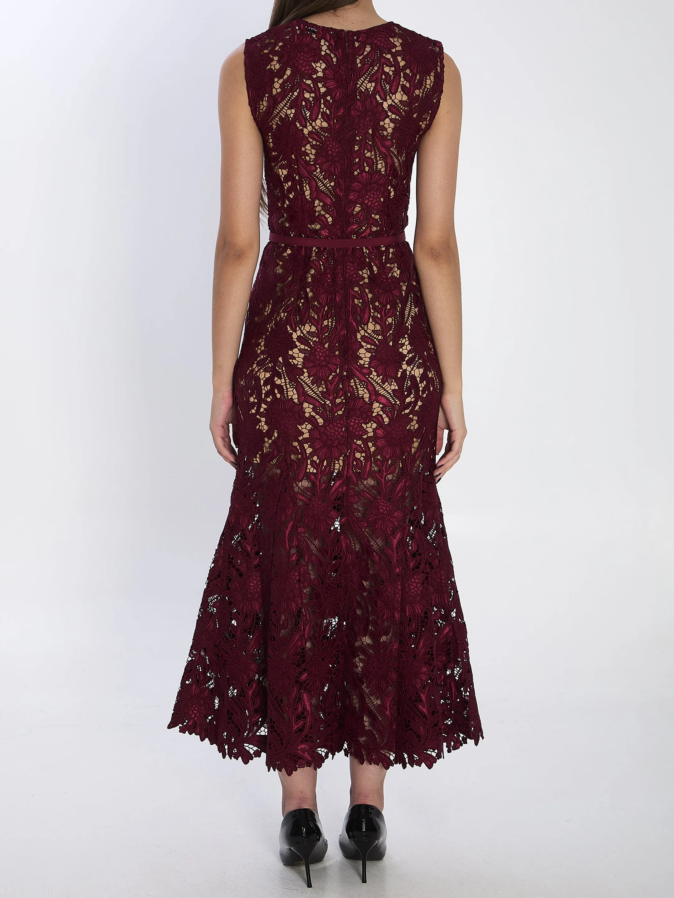 GUIPURE LACE MIDI DRESS sold by Lord & Taylor product image thumbnail 4