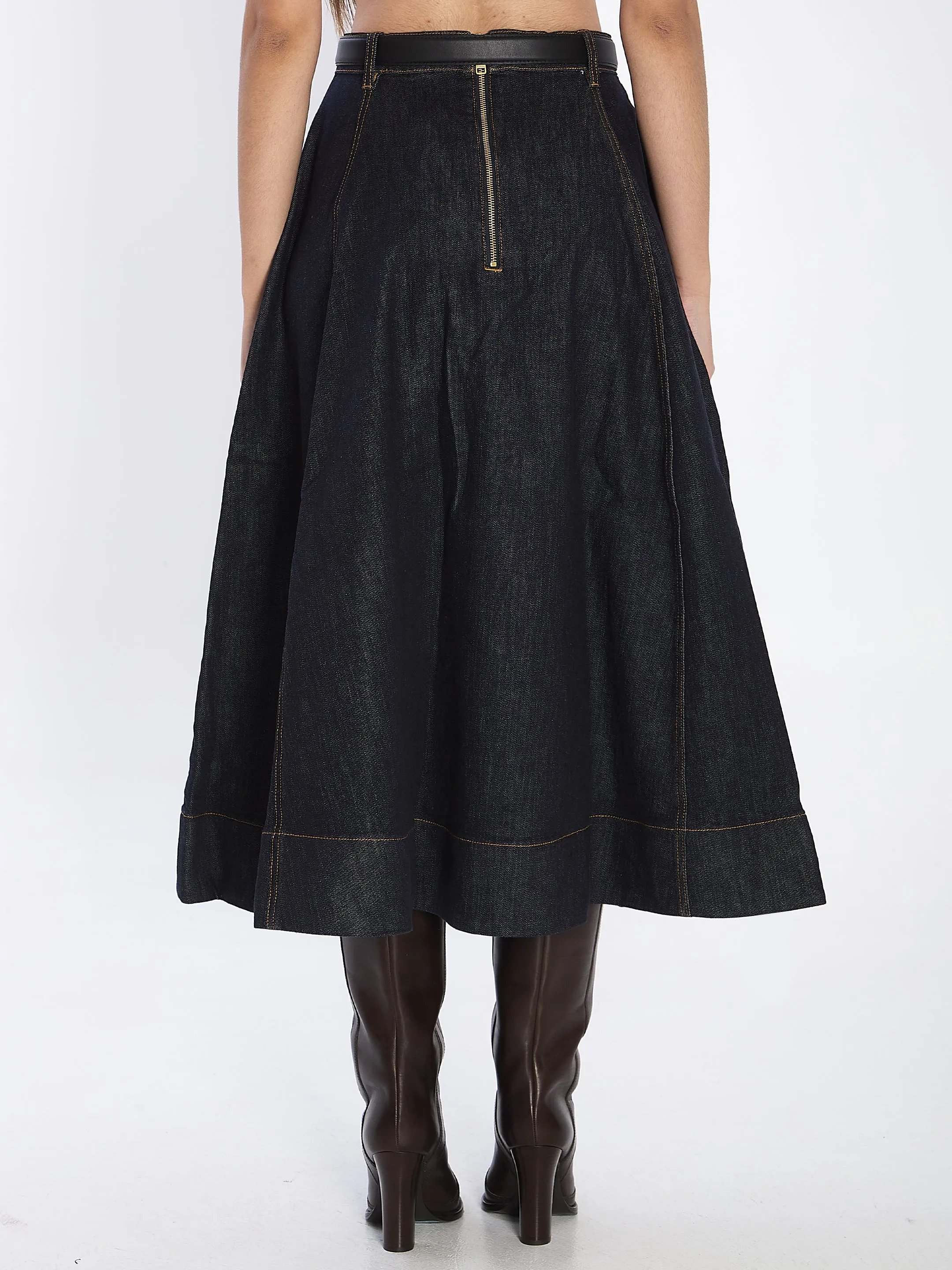 FLARED MIDI SKIRT sold by Lord & Taylor product image thumbnail 4