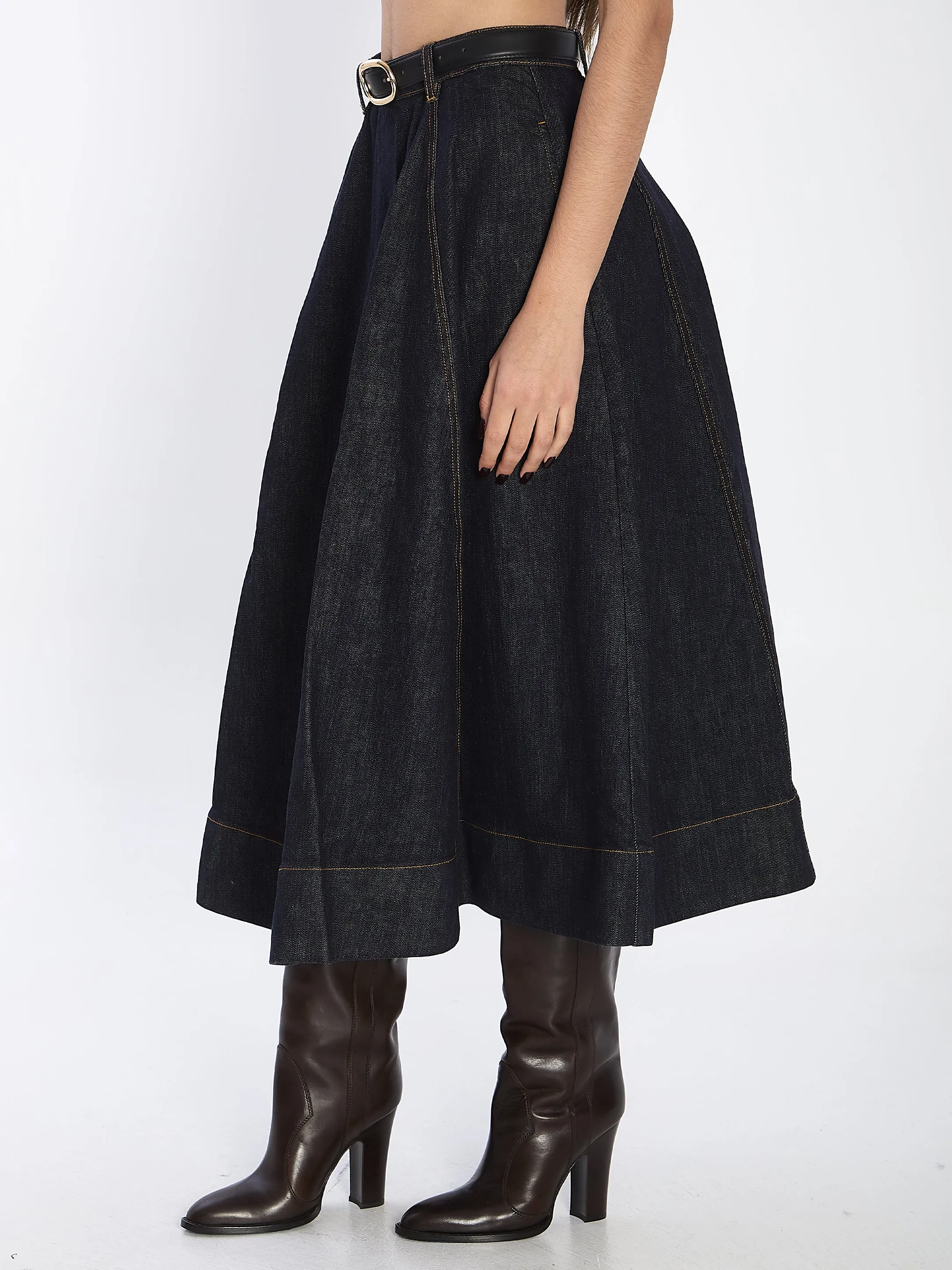 FLARED MIDI SKIRT sold by Lord & Taylor product image thumbnail 2