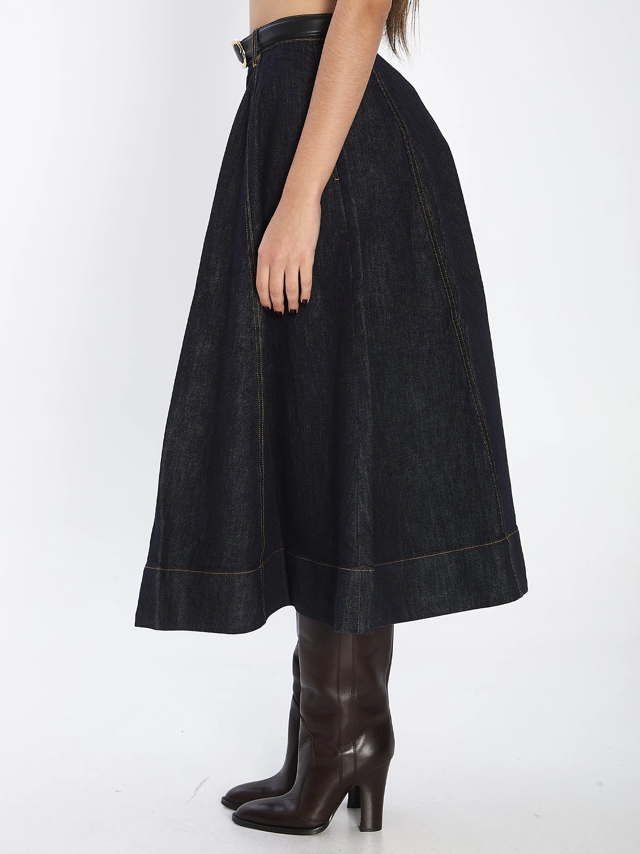 FLARED MIDI SKIRT sold by Lord & Taylor product image thumbnail 3