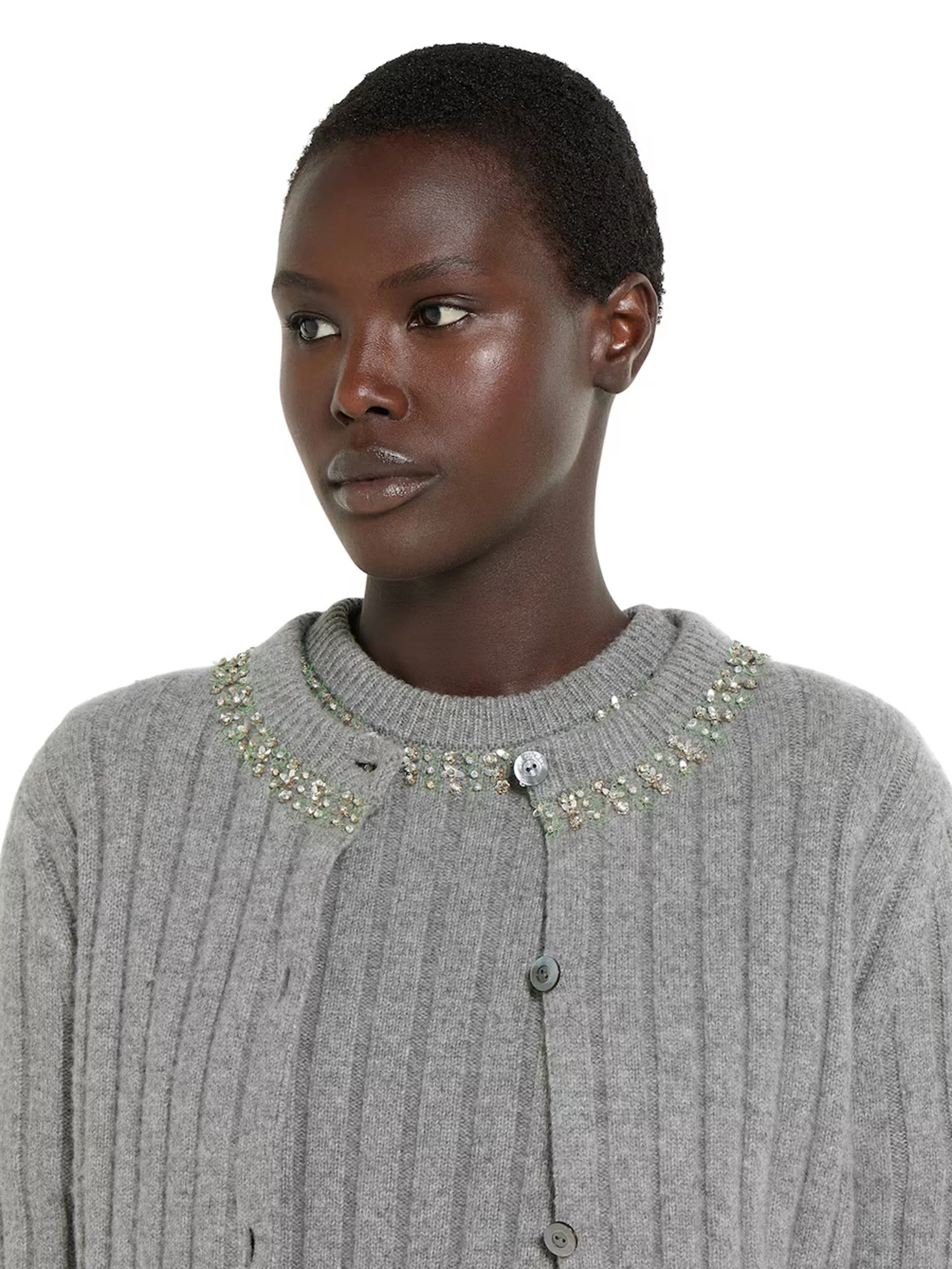 RIB SOFT WOOL AND CASHMERE CARDIGAN sold by Lord & Taylor product image thumbnail 5