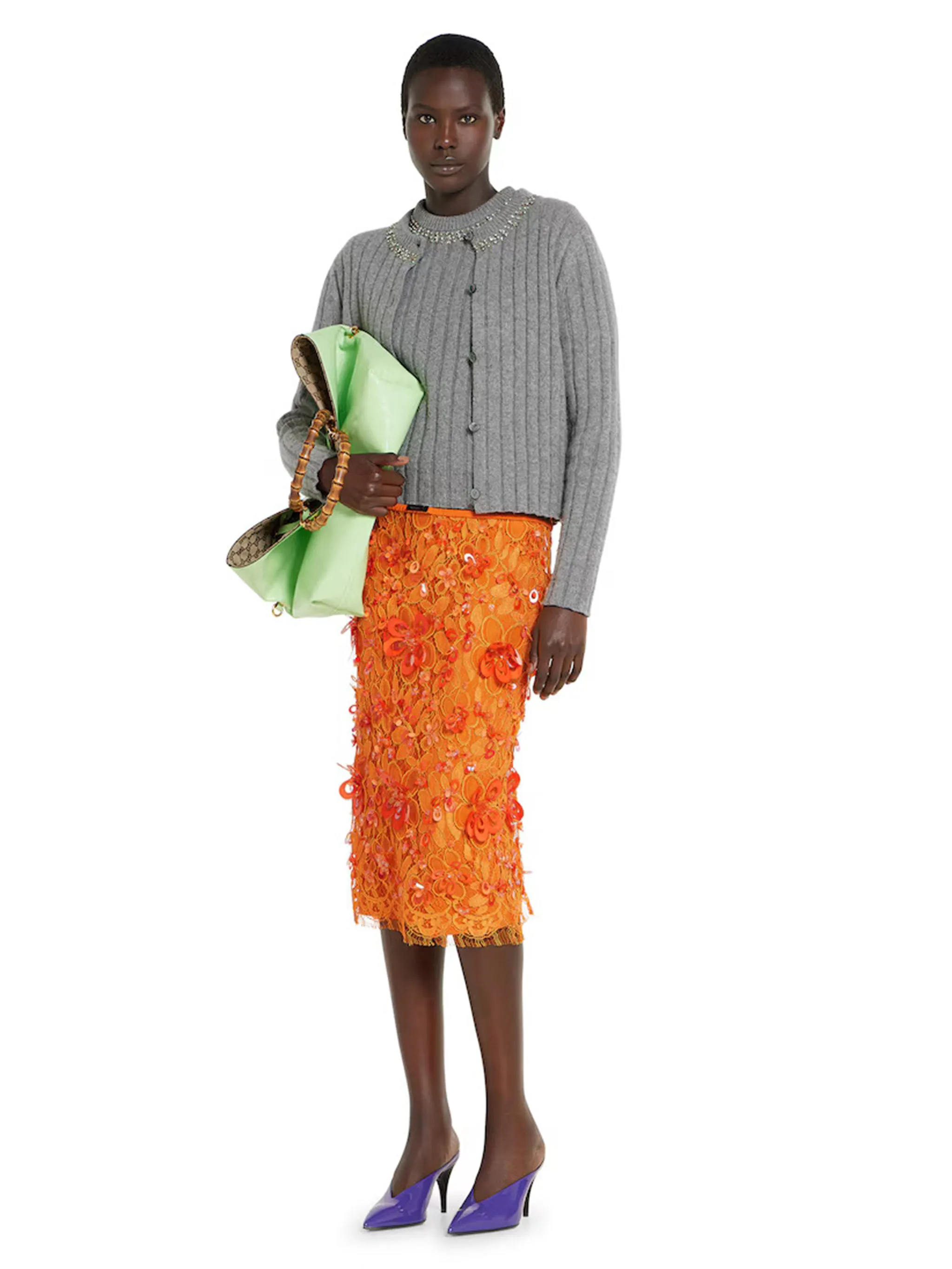 RIB SOFT WOOL AND CASHMERE CARDIGAN sold by Lord & Taylor product image thumbnail 2