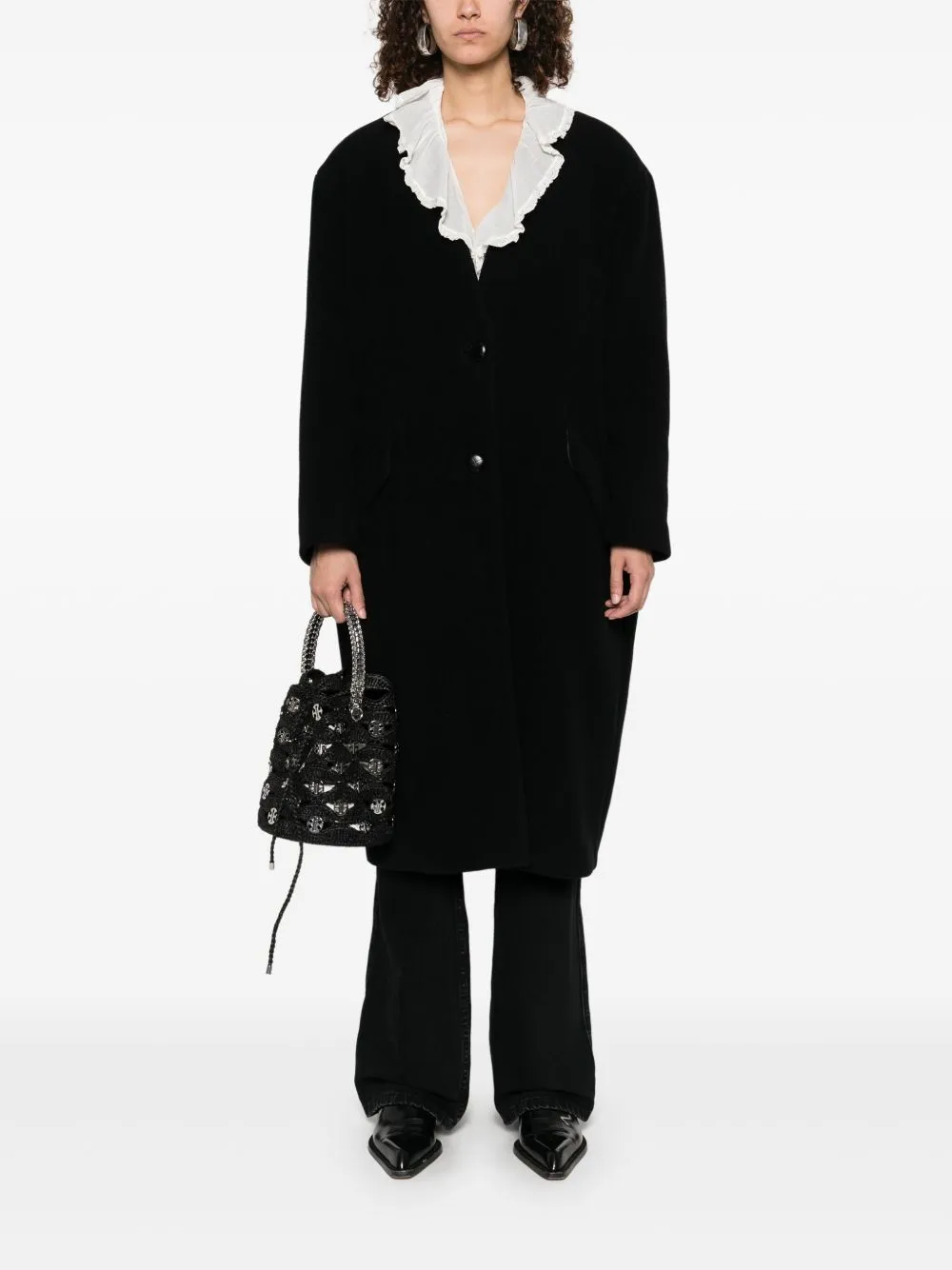 BLACK WOOL-BLEND COAT sold by Lord & Taylor product image thumbnail 5