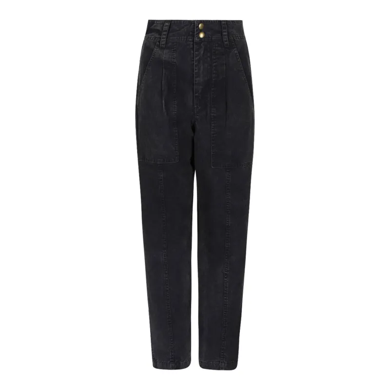 FADED BLACK COTTON TROUSERS made by Isabel Marant