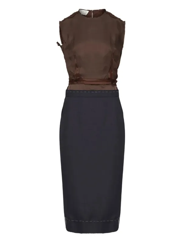 BLUE CHOCOLATE POLY-WOOL DRESS sold by Lord & Taylor