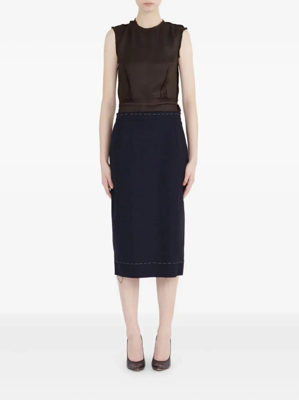 BLUE CHOCOLATE POLY-WOOL DRESS sold by Lord & Taylor product image thumbnail 2