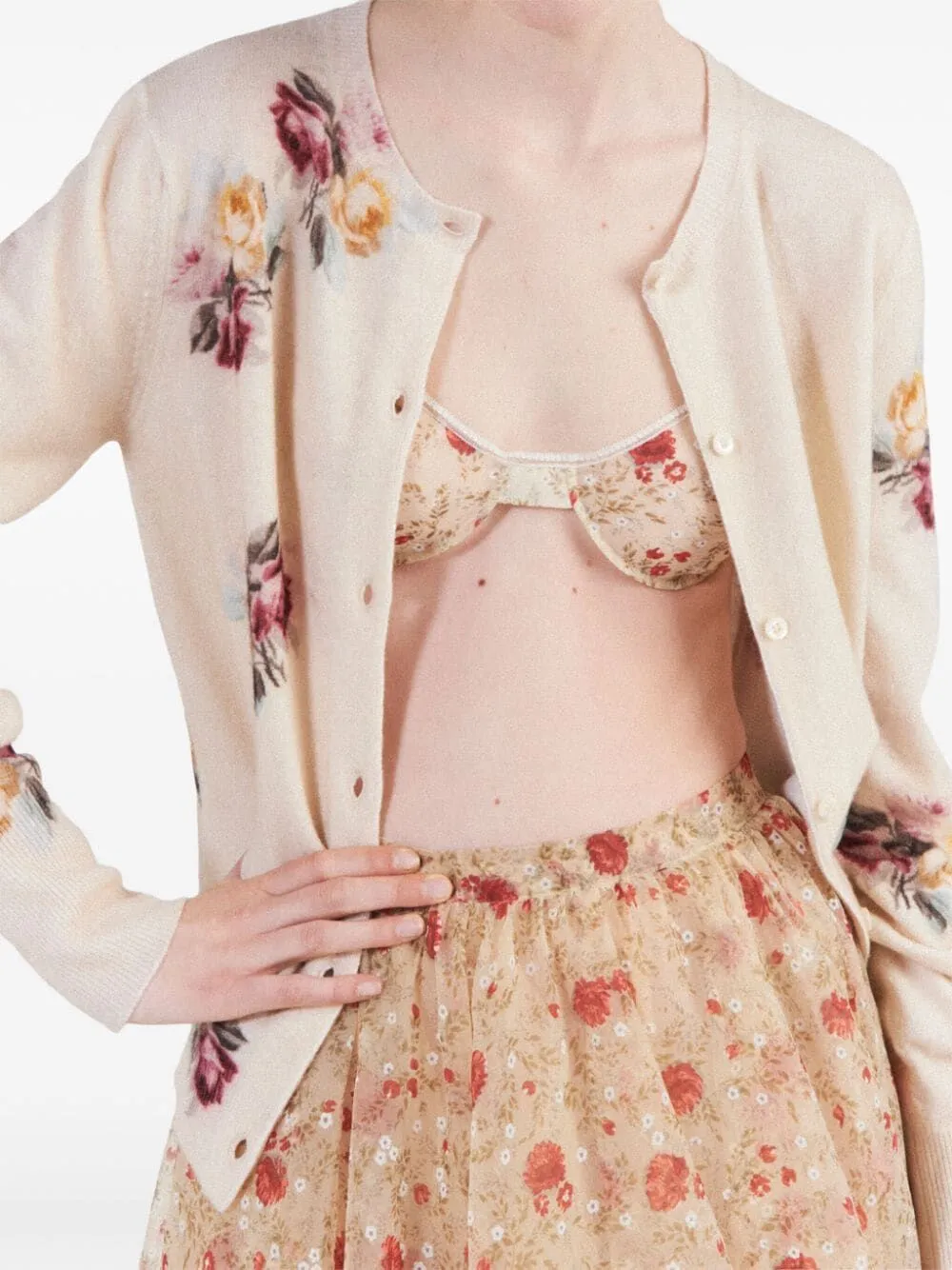 POPPY PRINT NYLONETTE MIDI SKIRT sold by Lord & Taylor product image thumbnail 3