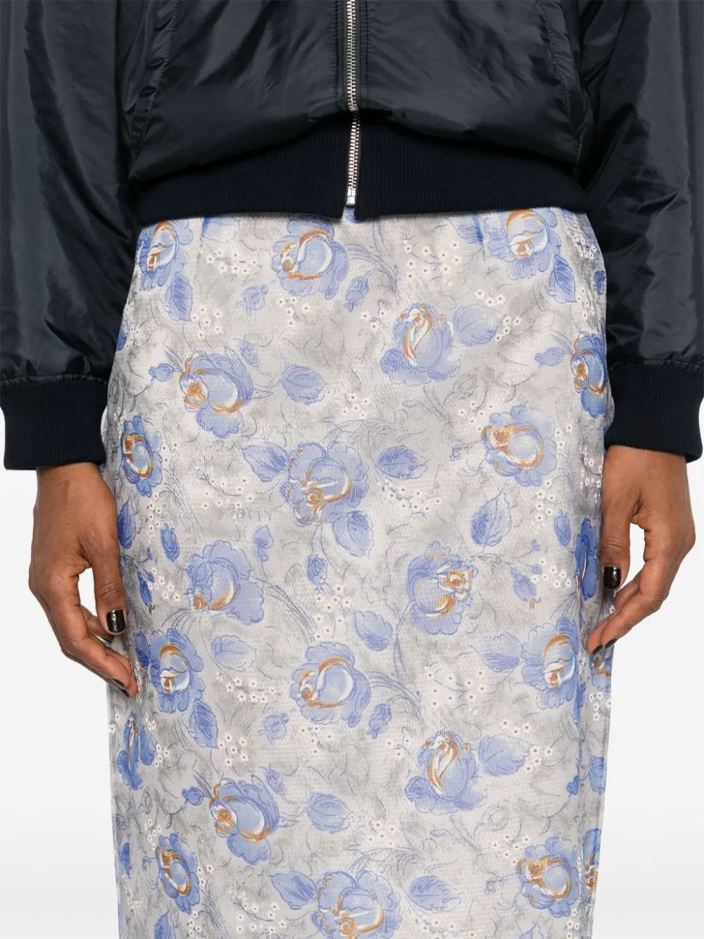 PRINTED NYLONETTE MIDI-SKIRT sold by Lord & Taylor product image thumbnail 5