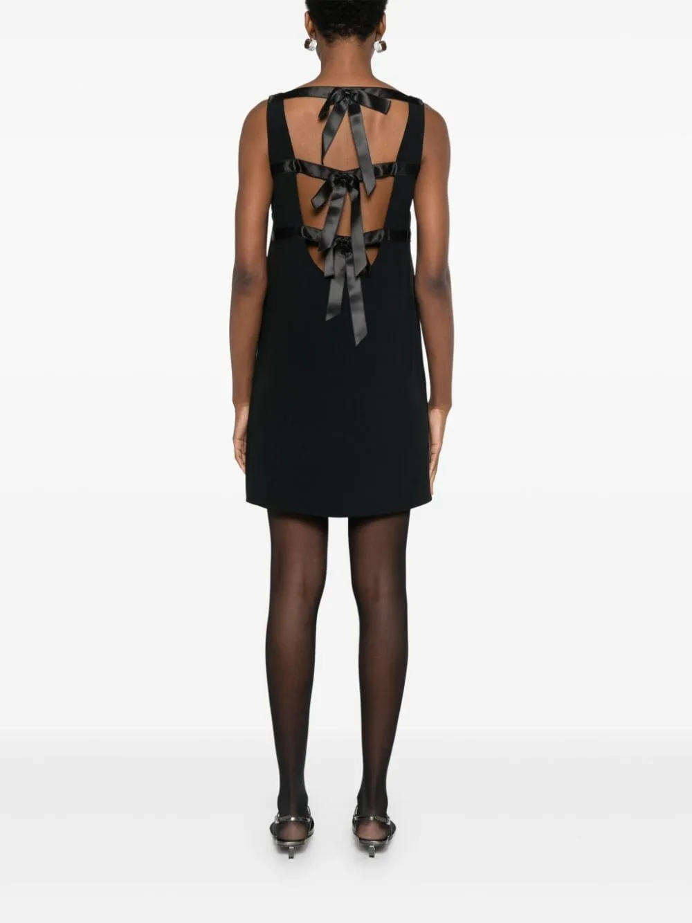 BOW DETAILING CREPE MINI DRESS sold by Lord & Taylor product image thumbnail 5
