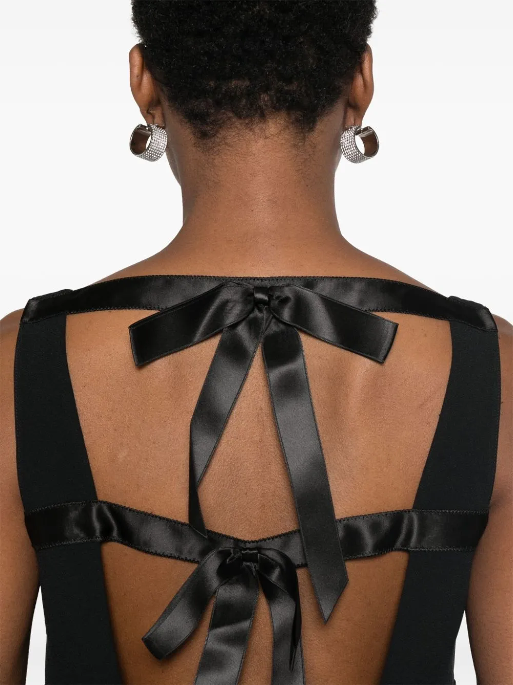 BOW DETAILING CREPE MINI DRESS sold by Lord & Taylor product image thumbnail 3