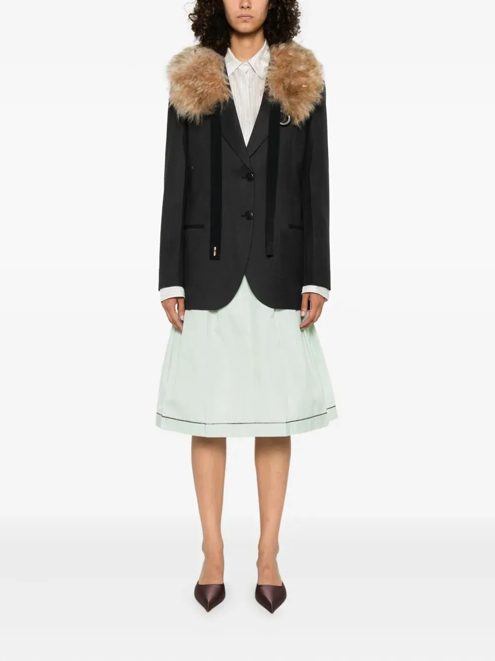 NOTCHED-LAPELS WOOL BLAZER sold by Lord & Taylor product image thumbnail 4