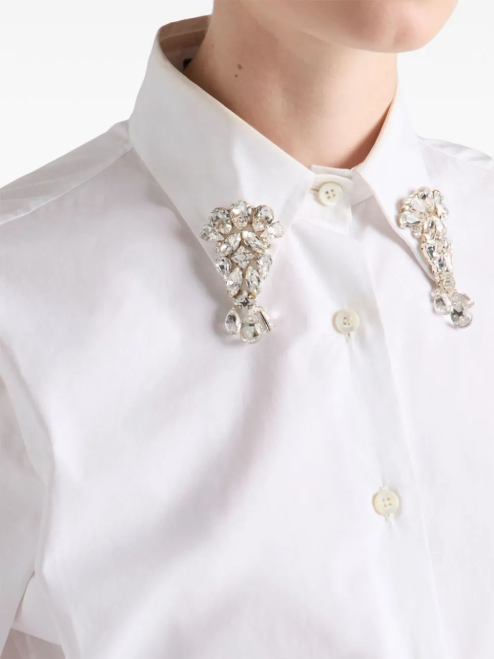 EMBROIDERED POPLIN BOXY SHIRT sold by Lord & Taylor product image thumbnail 5
