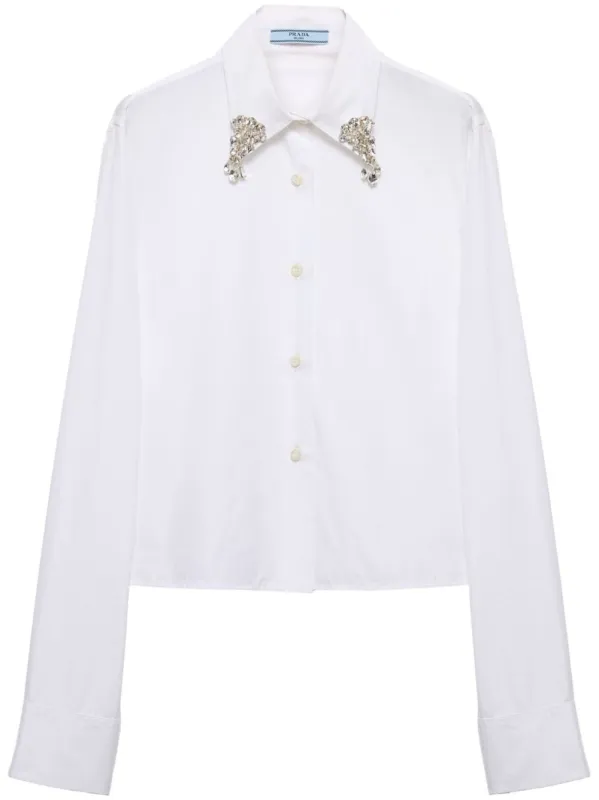 EMBROIDERED POPLIN BOXY SHIRT sold by Lord & Taylor
