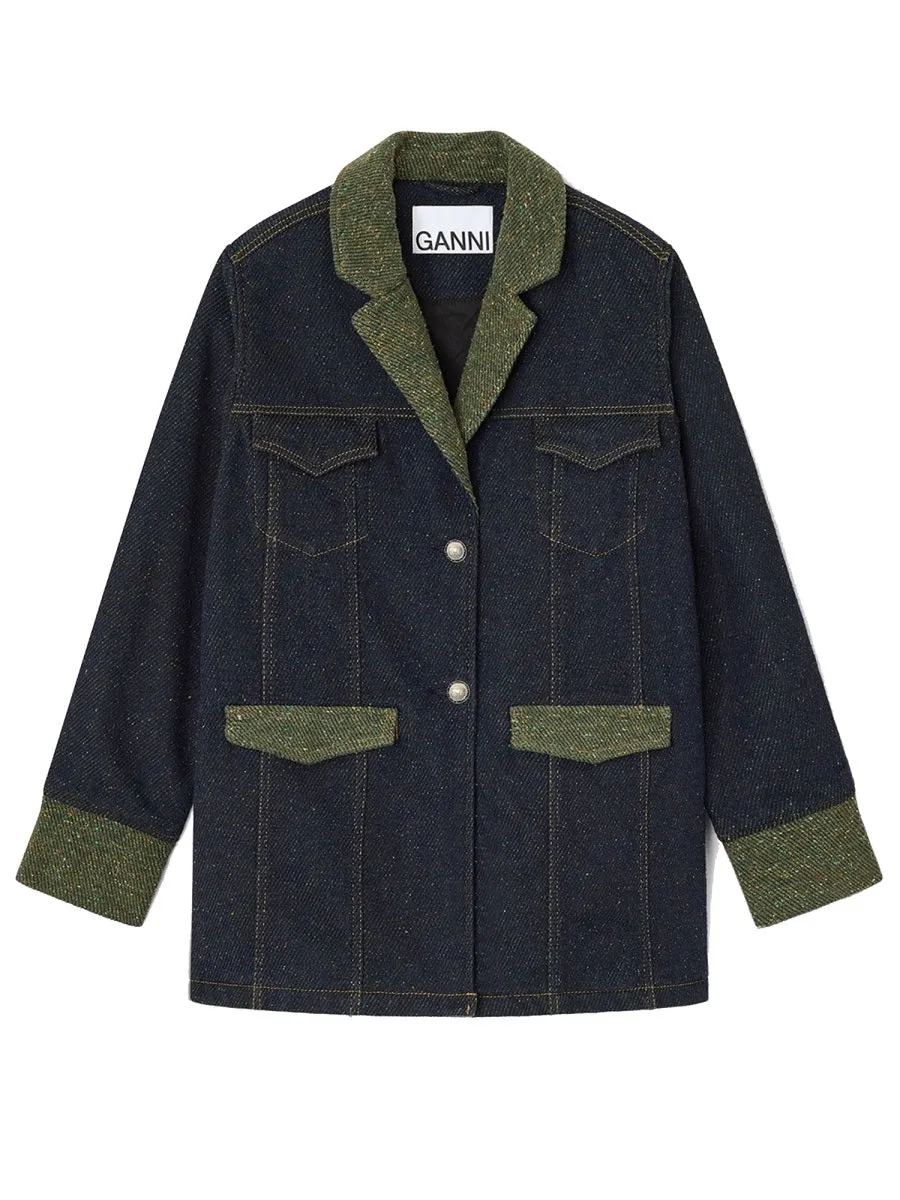 COTTON DENIM BLAZER sold by Lord & Taylor product image thumbnail 2