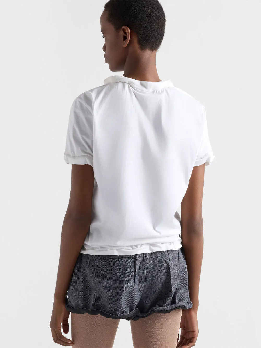 COTTON JERSEY T-SHIRT WITH SHAPEABLE HEM sold by Lord & Taylor product image thumbnail 3