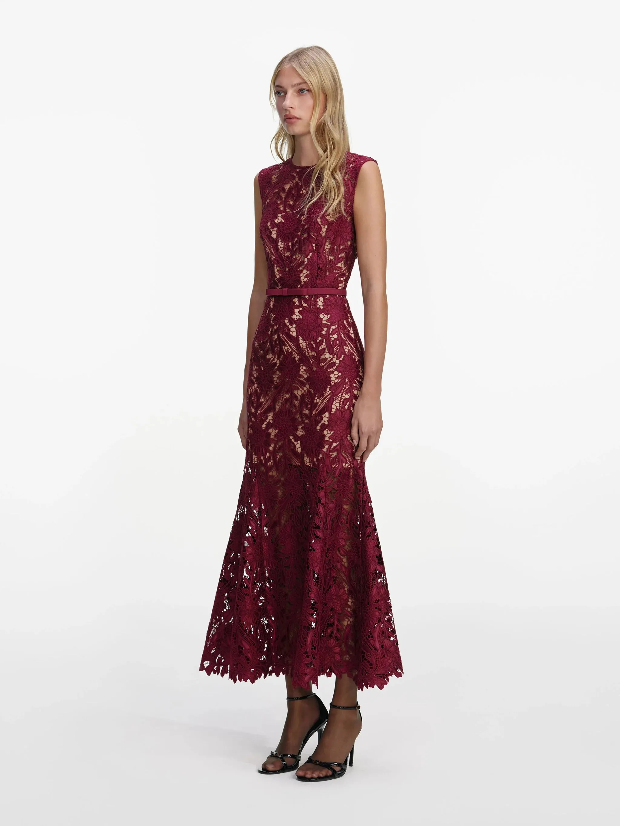 GUIPURE LACE MIDI DRESS sold by Lord & Taylor product image thumbnail 2