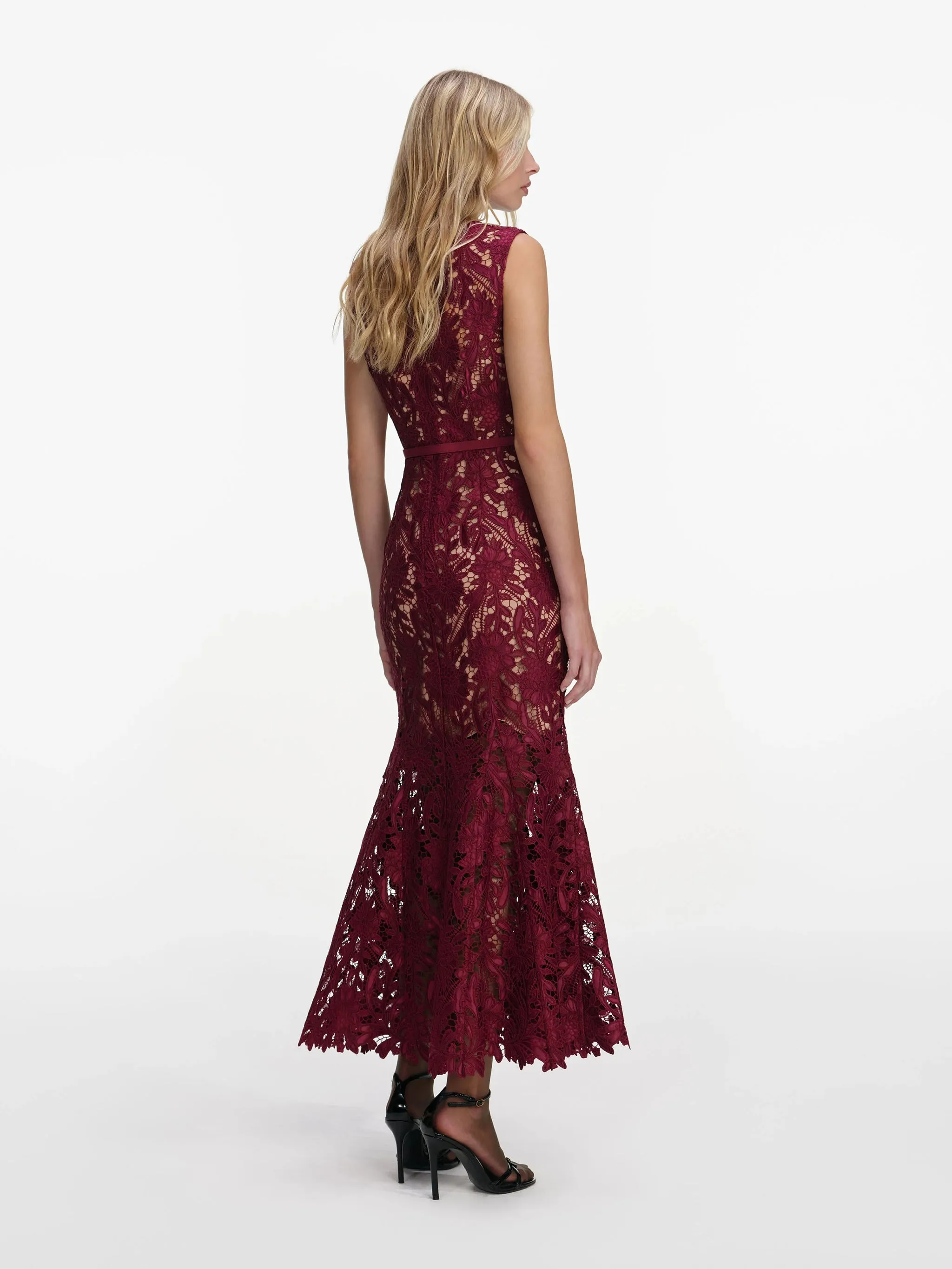 GUIPURE LACE MIDI DRESS sold by Lord & Taylor product image thumbnail 3