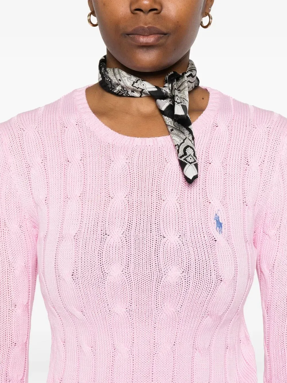 CABLE-KNIT SLIM FIT COTTON CREWNECK JUMPER sold by Lord & Taylor product image thumbnail 3