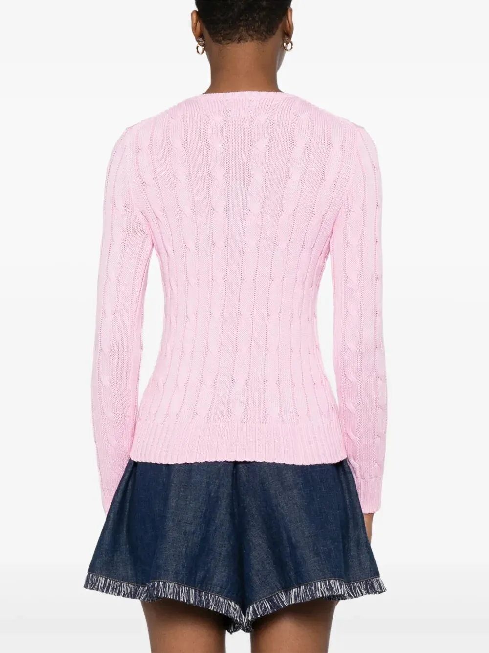 CABLE-KNIT SLIM FIT COTTON CREWNECK JUMPER sold by Lord & Taylor product image thumbnail 4