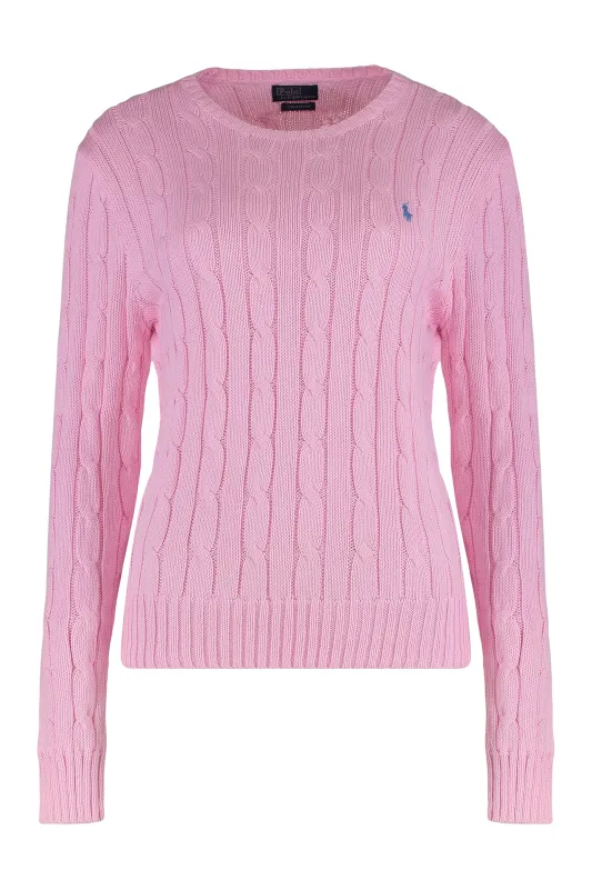 CABLE-KNIT SLIM FIT COTTON CREWNECK JUMPER sold by Lord & Taylor