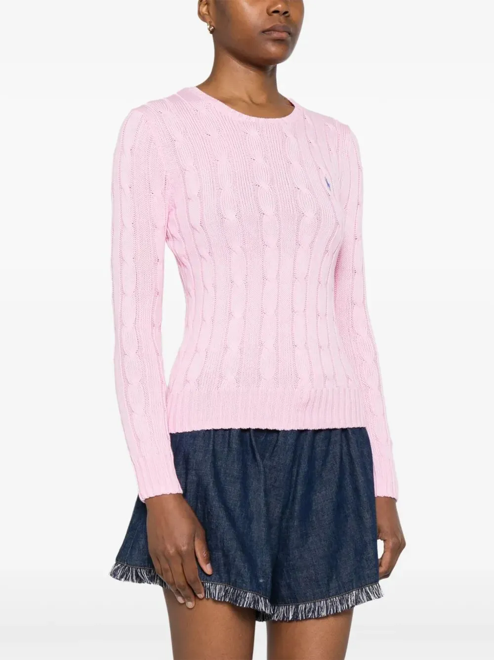 CABLE-KNIT SLIM FIT COTTON CREWNECK JUMPER sold by Lord & Taylor product image thumbnail 5