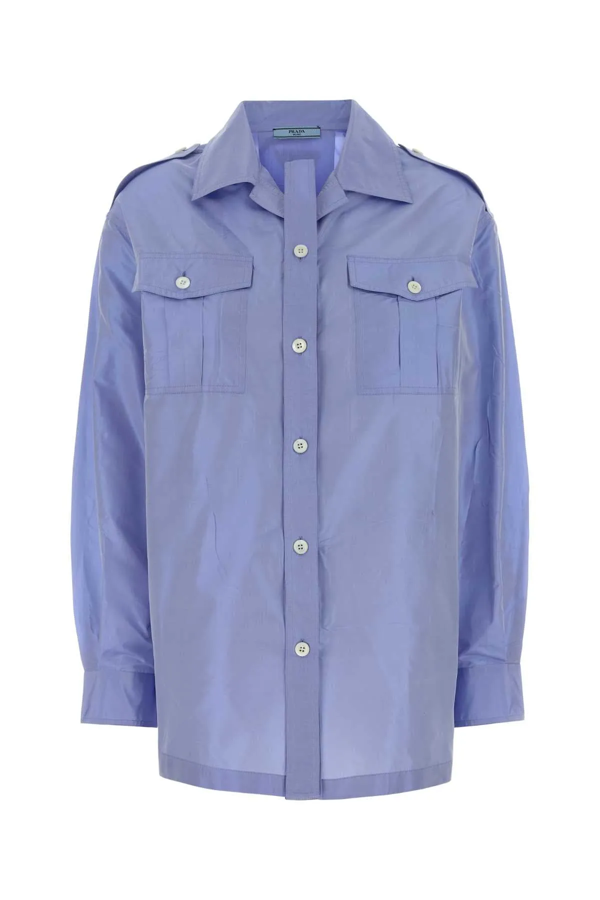 LIGHT-BLUE TAFFETA SHIRT sold by Lord & Taylor