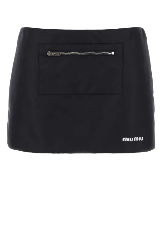 NAVY BLUE NYLON MINI SKIRT sold by Lord & Taylor