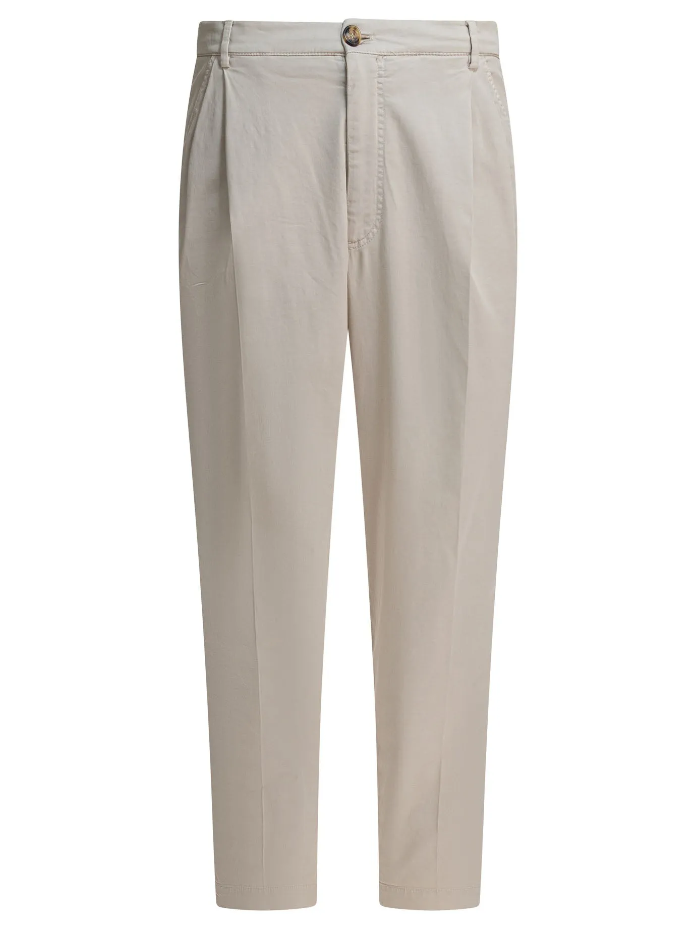 BEIGE COTTON BLEND TROUSERS sold by Lord & Taylor