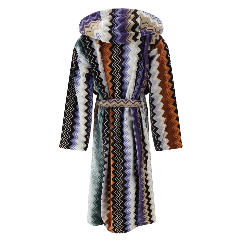 Multicoloured Hooded Cotton Robe sold by Lord & Taylor product image thumbnail 3