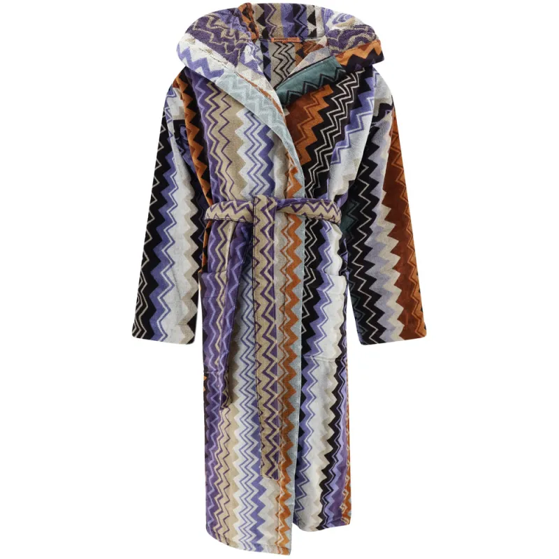 Multicoloured Hooded Cotton Robe sold by Lord & Taylor