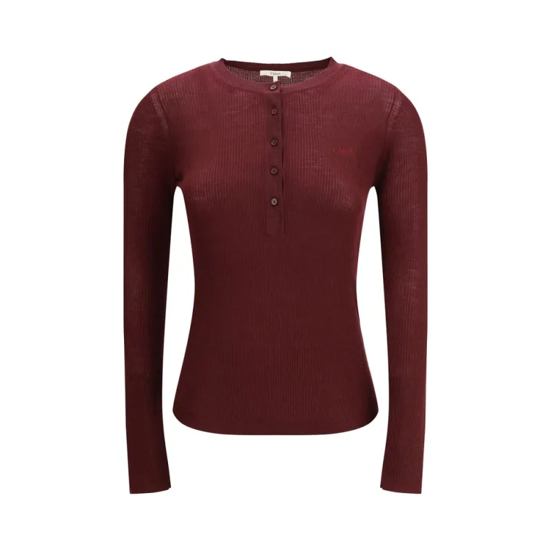 Bordeaux Wool Long Sleeve T-Shirt sold by Lord & Taylor