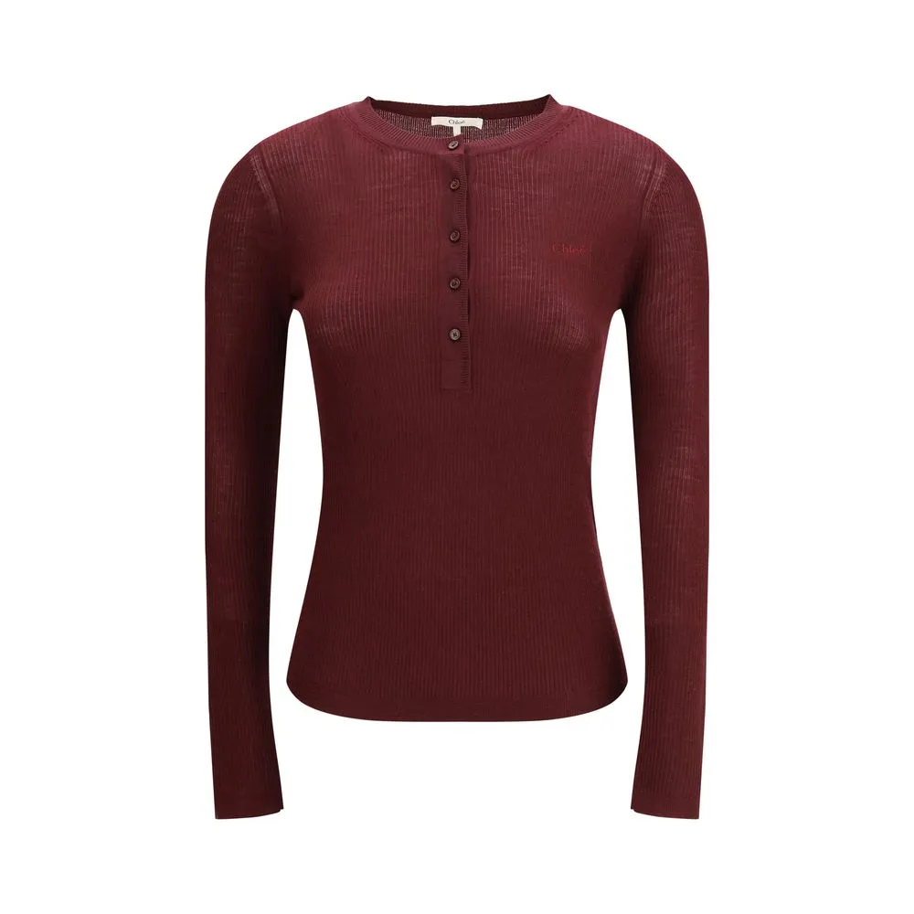 Bordeaux Wool Long Sleeve T-Shirt sold by Lord & Taylor