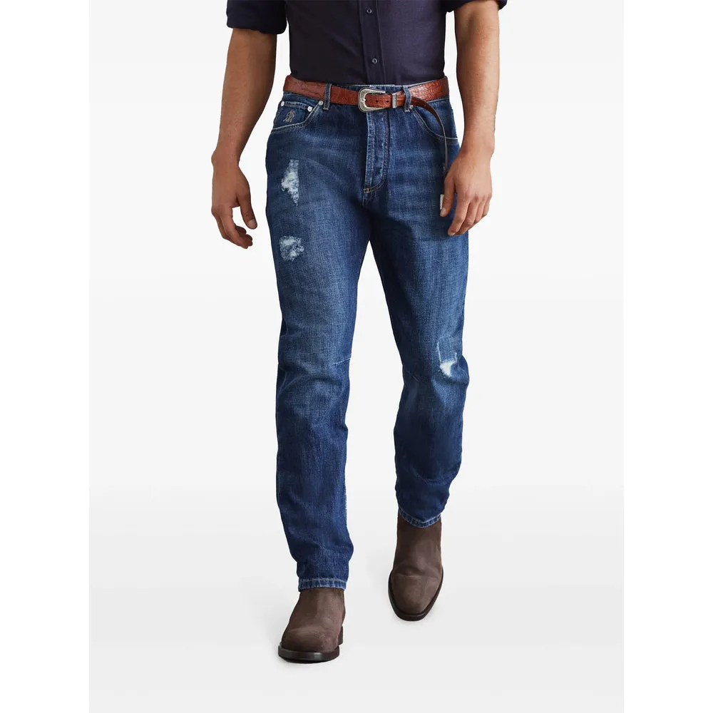 Distressed Indigo-Blue Jeans sold by Lord & Taylor product image thumbnail 5