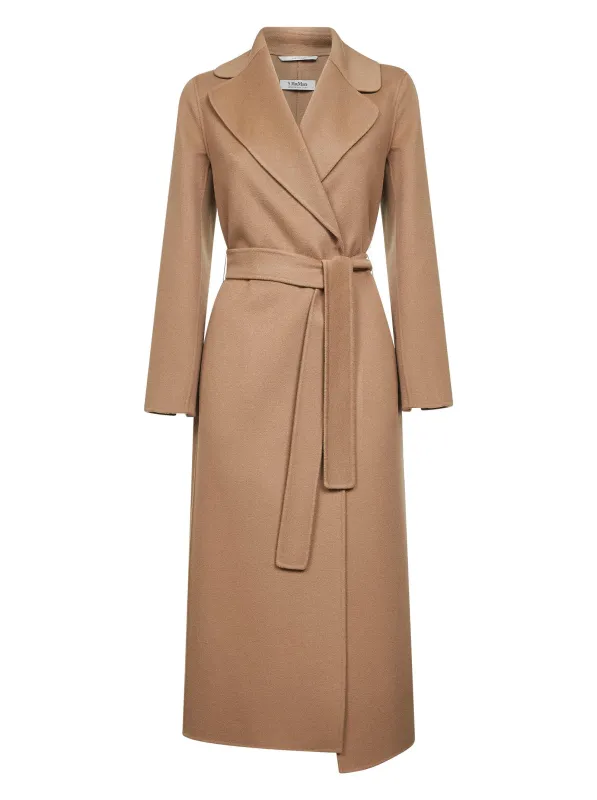 Camel Wool Drap Long Wrap Coat sold by Lord & Taylor