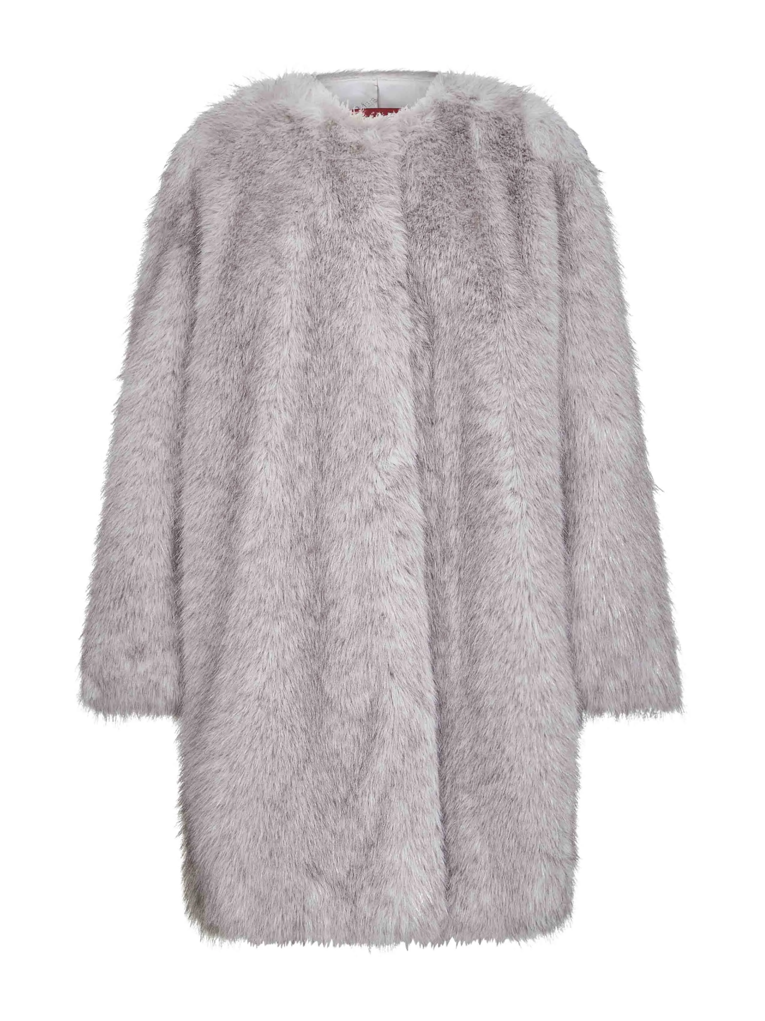 Grey Faux Fur-Effect Coat sold by Lord & Taylor