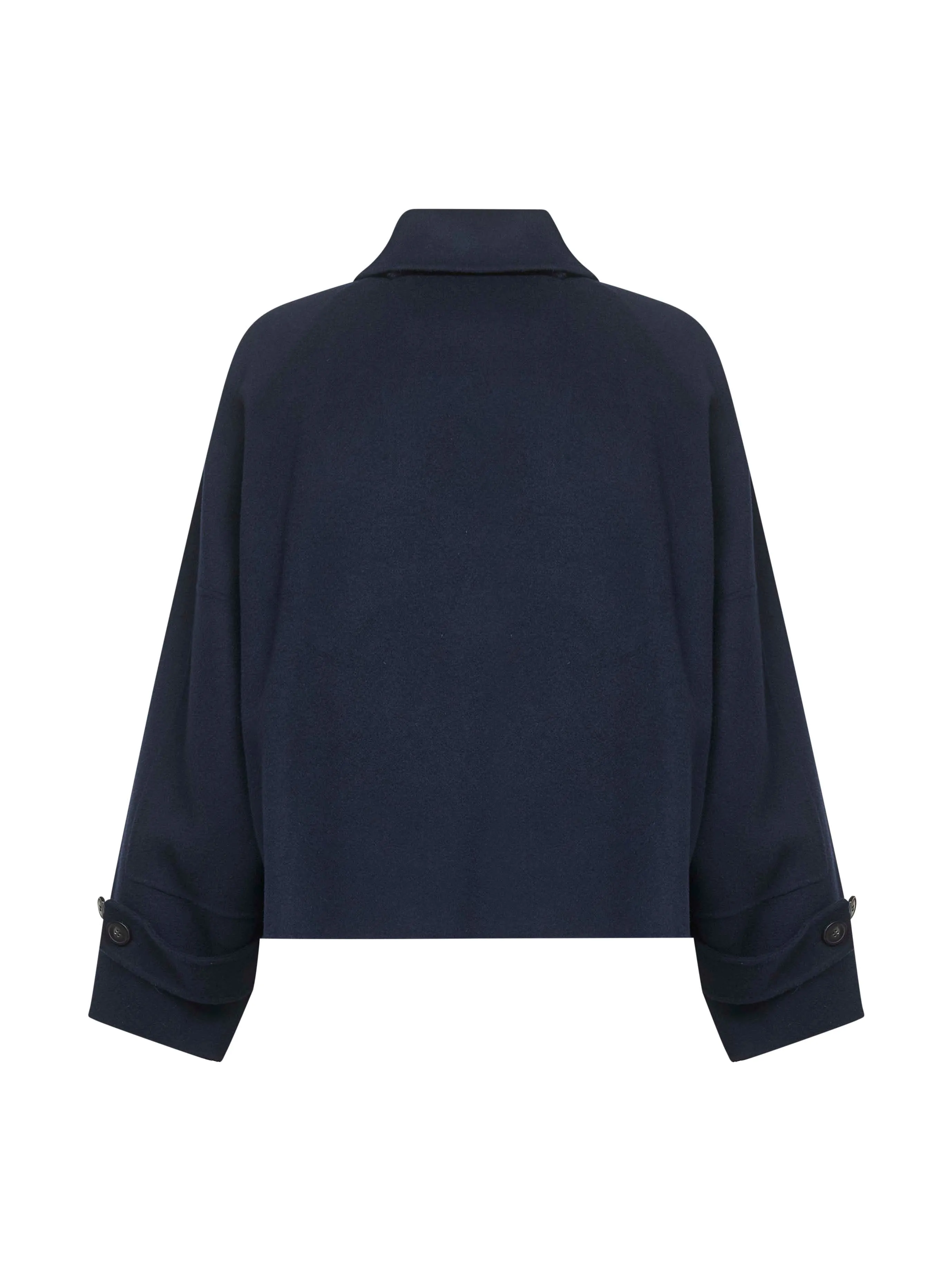 Blue Virgin Wool Crop Coat sold by Lord & Taylor product image thumbnail 2