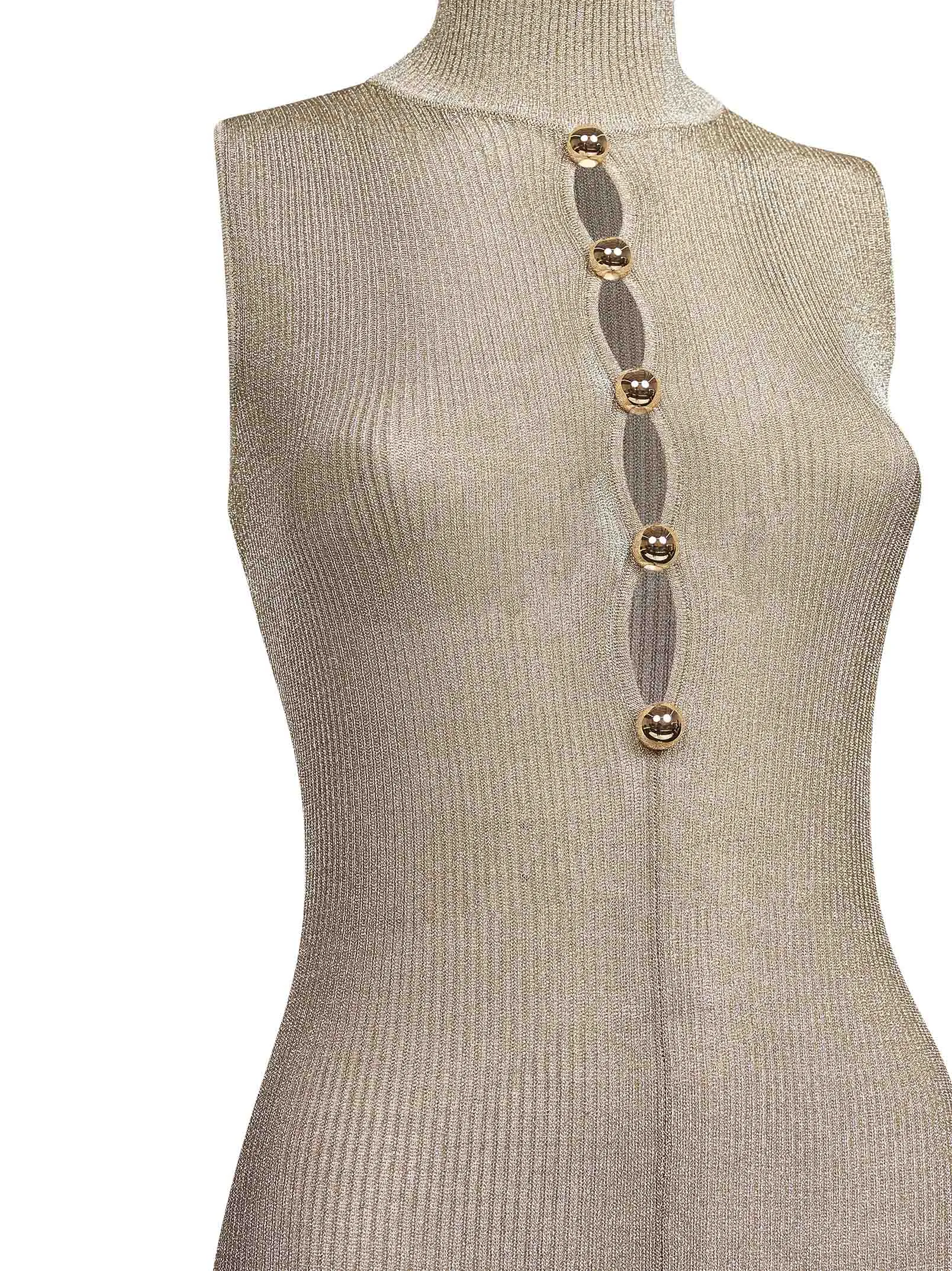 Gold Lurex Ribbed Knit Maxi Dress sold by Lord & Taylor product image thumbnail 3