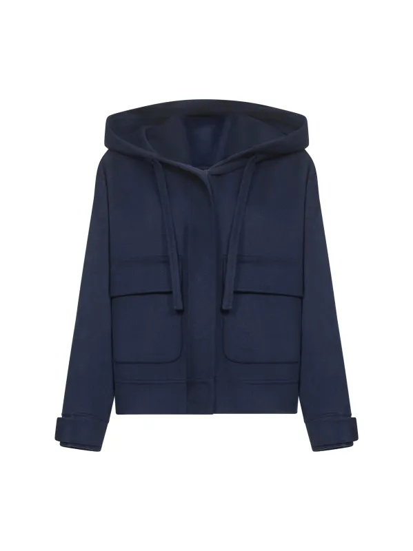 Blue Double GARY Hooded Jacket made by MaxMara