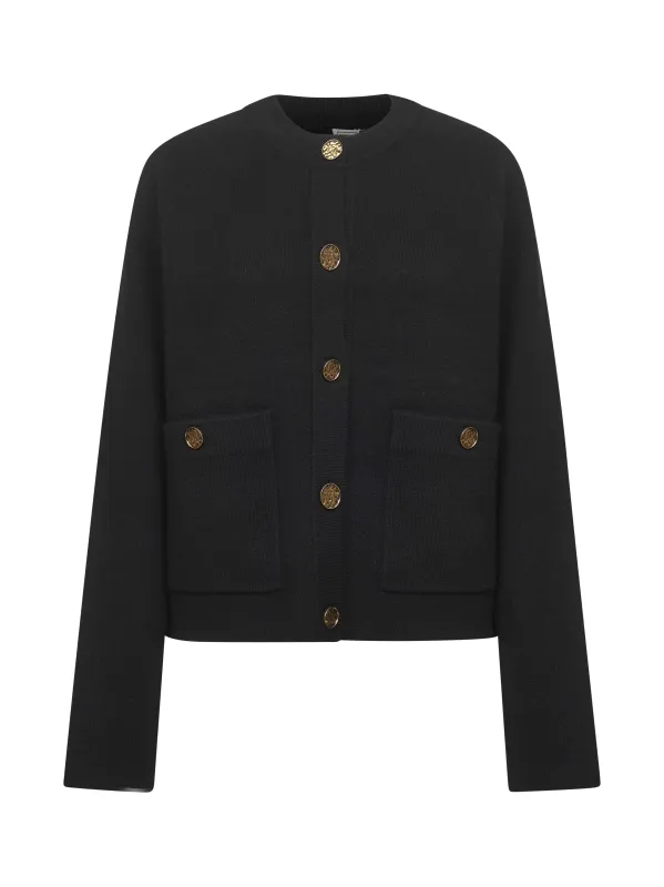 Black Cashmere-Blend Cardigan sold by Lord & Taylor