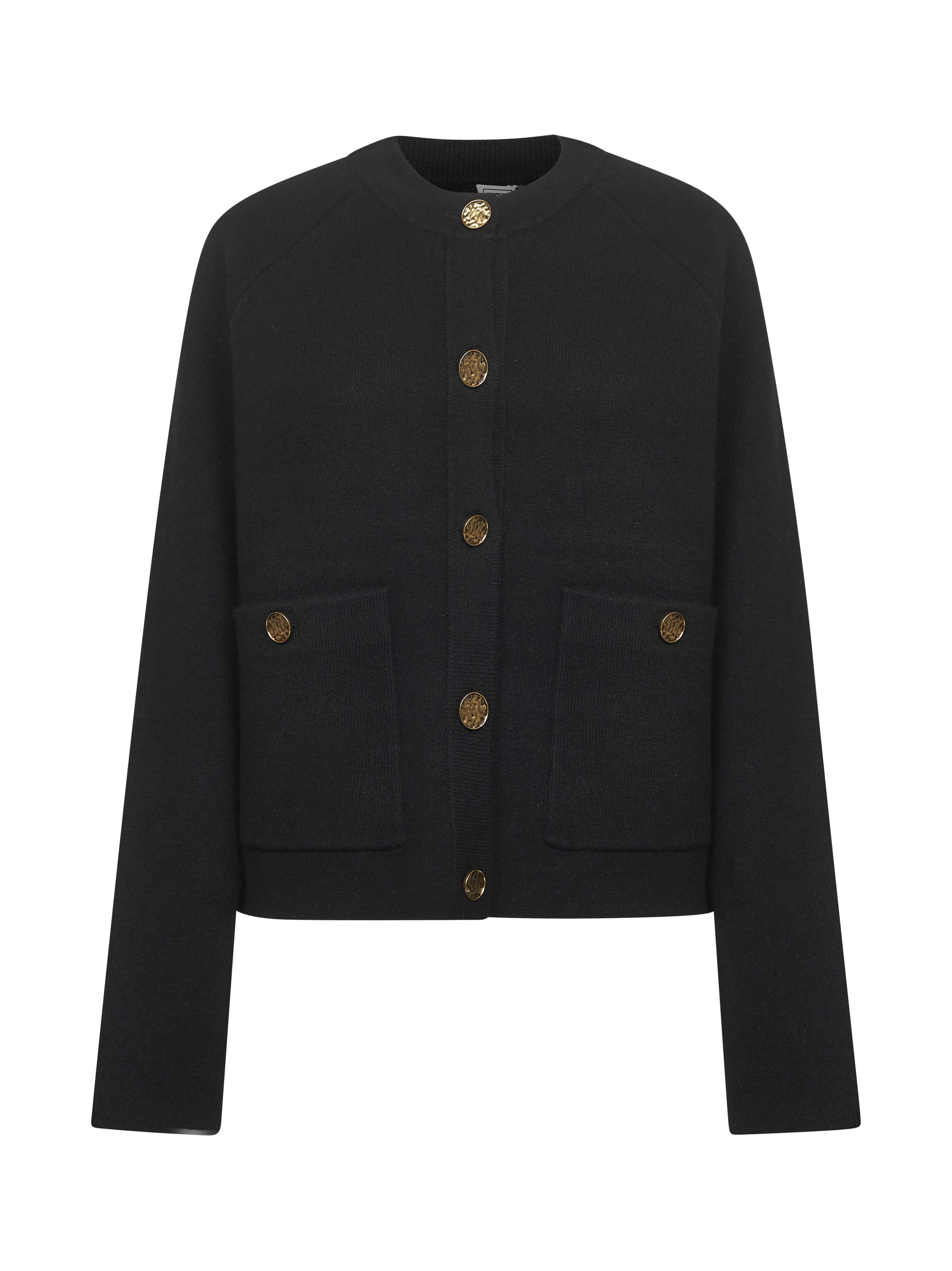 Black Cashmere-Blend Cardigan sold by Lord & Taylor