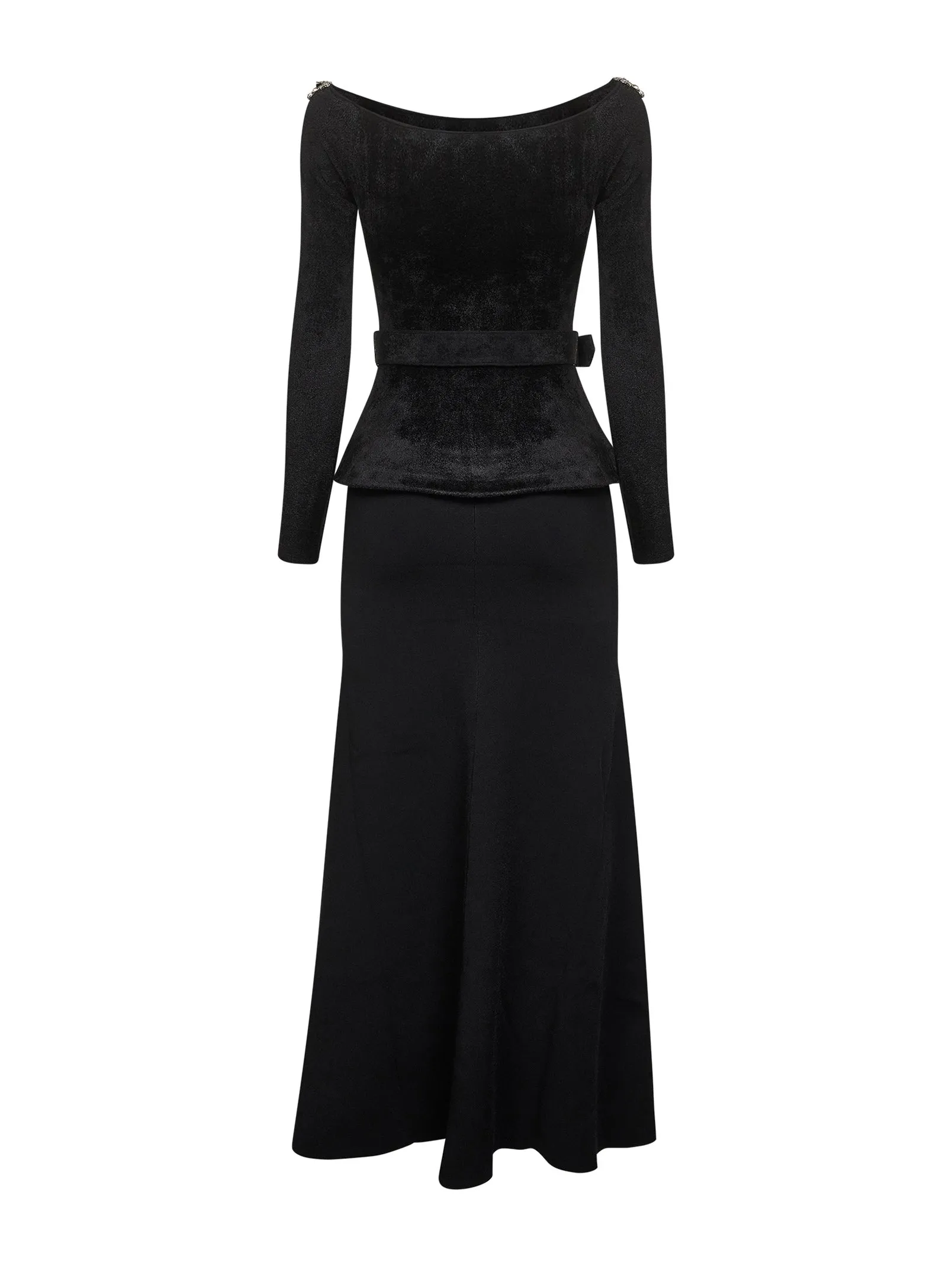 Black Chenille Midi Dress with Crystal Trim sold by Lord & Taylor product image thumbnail 2