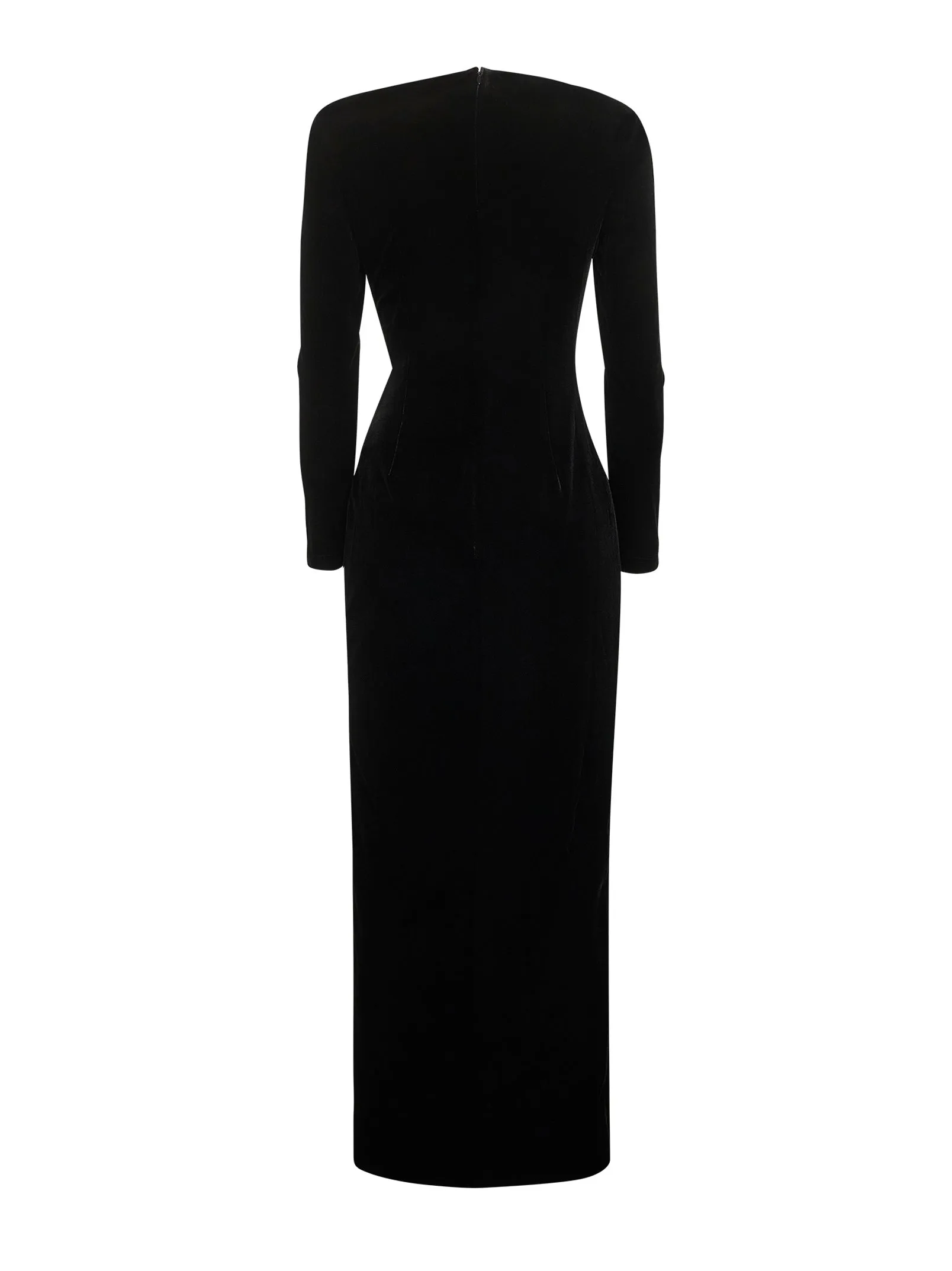 Black Stretch Velvet Midi Dress sold by Lord & Taylor product image thumbnail 2