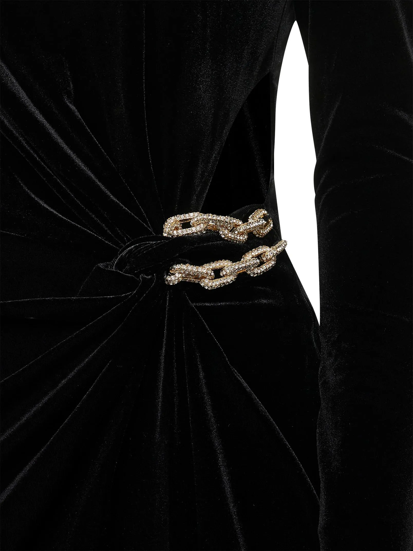 Black Stretch Velvet Midi Dress sold by Lord & Taylor product image thumbnail 3