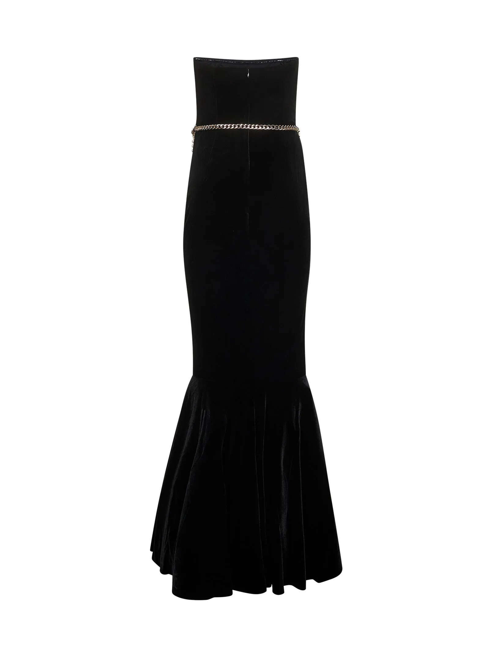 Black Stretch Velvet Chain-Belt Dress sold by Lord & Taylor product image thumbnail 2